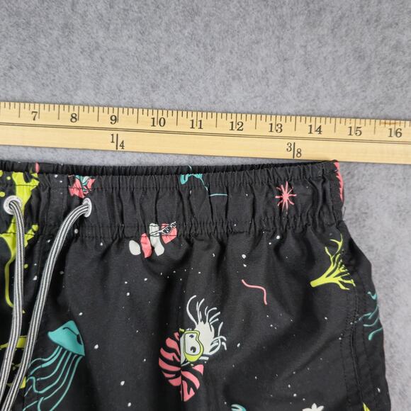 Boardies Shorts Mens Size Large Swim Trunks Black Neon Colors - Picture 9 of 13